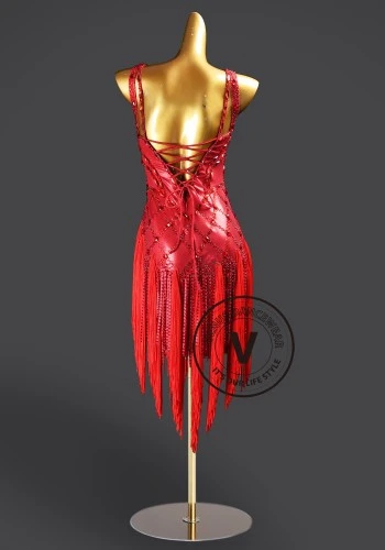 Ruby Serenade Latin Rhythm Chacha Salsa Rumba Competition Dance Dress