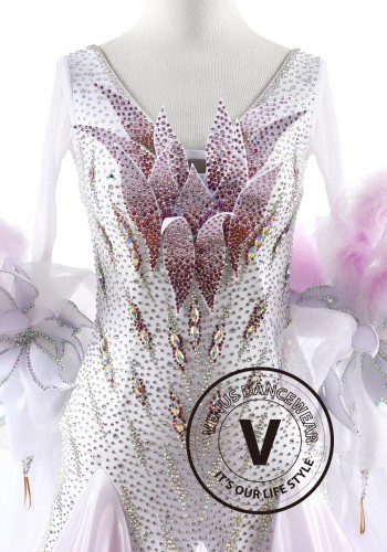 Lilac Blossom Waltz Ballroom Smooth Dance Competition Dress