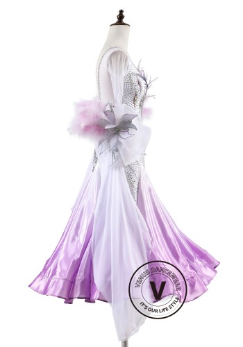 Lilac Blossom Waltz Ballroom Smooth Dance Competition Dress
