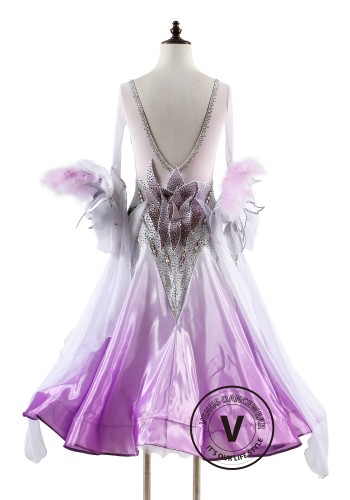Lilac Blossom Waltz Ballroom Smooth Dance Competition Dress