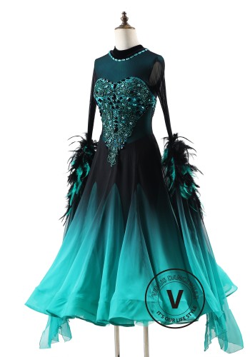 Midnight Reverie Lagoon Ballroom Smooth Dance Competition Dress