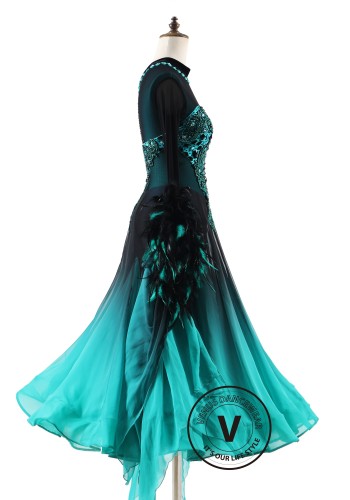 Midnight Reverie Lagoon Ballroom Smooth Dance Competition Dress
