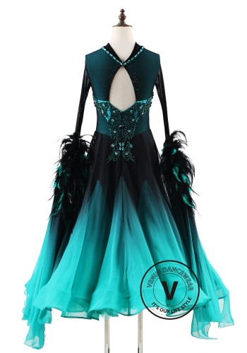 Midnight Reverie Lagoon Ballroom Smooth Dance Competition Dress