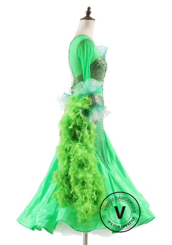 Verdant Dream Symphony Ballroom Smooth Dance Competition Dress