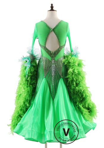 Verdant Dream Symphony Ballroom Smooth Dance Competition Dress