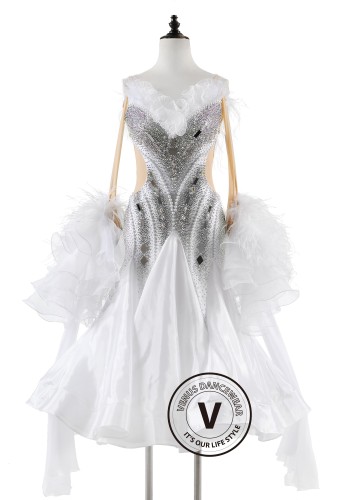 Swan Serenade Ballroom Smooth Dance Competition Dress