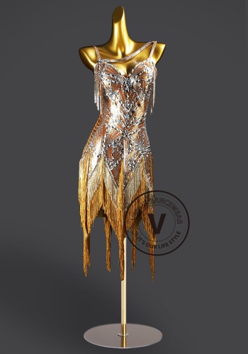 Amber Éclat Samba Latin Rhythm Chacha Salsa Rumba Competition Dance Dress