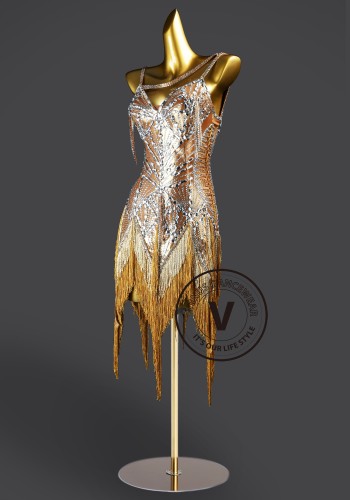 Amber Éclat Samba Latin Rhythm Chacha Salsa Rumba Competition Dance Dress