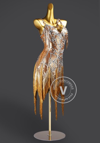 Amber Éclat Samba Latin Rhythm Chacha Salsa Rumba Competition Dance Dress