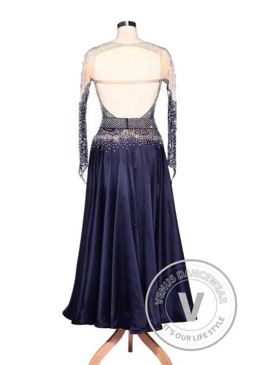 Luxury Gorgeous Navy Blue American Smooth Competition Dress