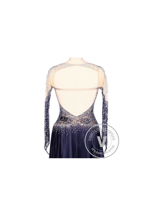 Luxury Gorgeous Navy Blue American Smooth Competition Dress