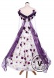 Purple Flower Smooth Tango Competition Ballroom Dancing Dress