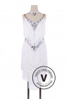 White Fringe Latin Rhythm Salsa Tango Competition Dancing Dress