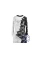 Black & White Cheongsam Bead Fringe Latin Chacha Rhythm Salsa Women Competition Dance Dress