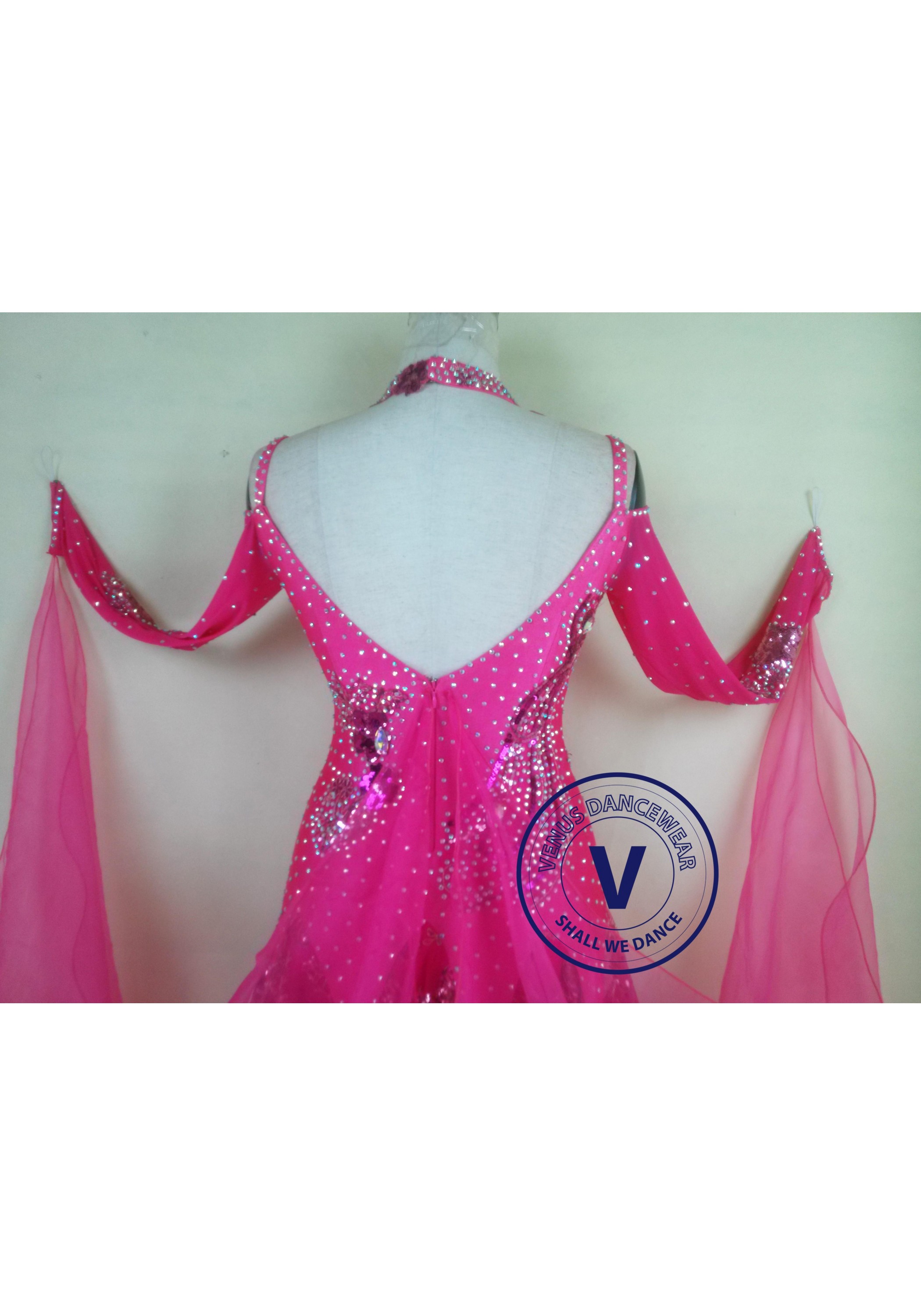 Pink Elegant Women Ballroom Tango Waltz Salsa Standard Ballroom ...