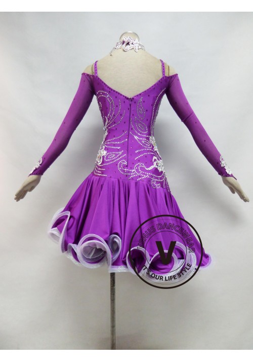 Purple Competition Latin Dancing Dress