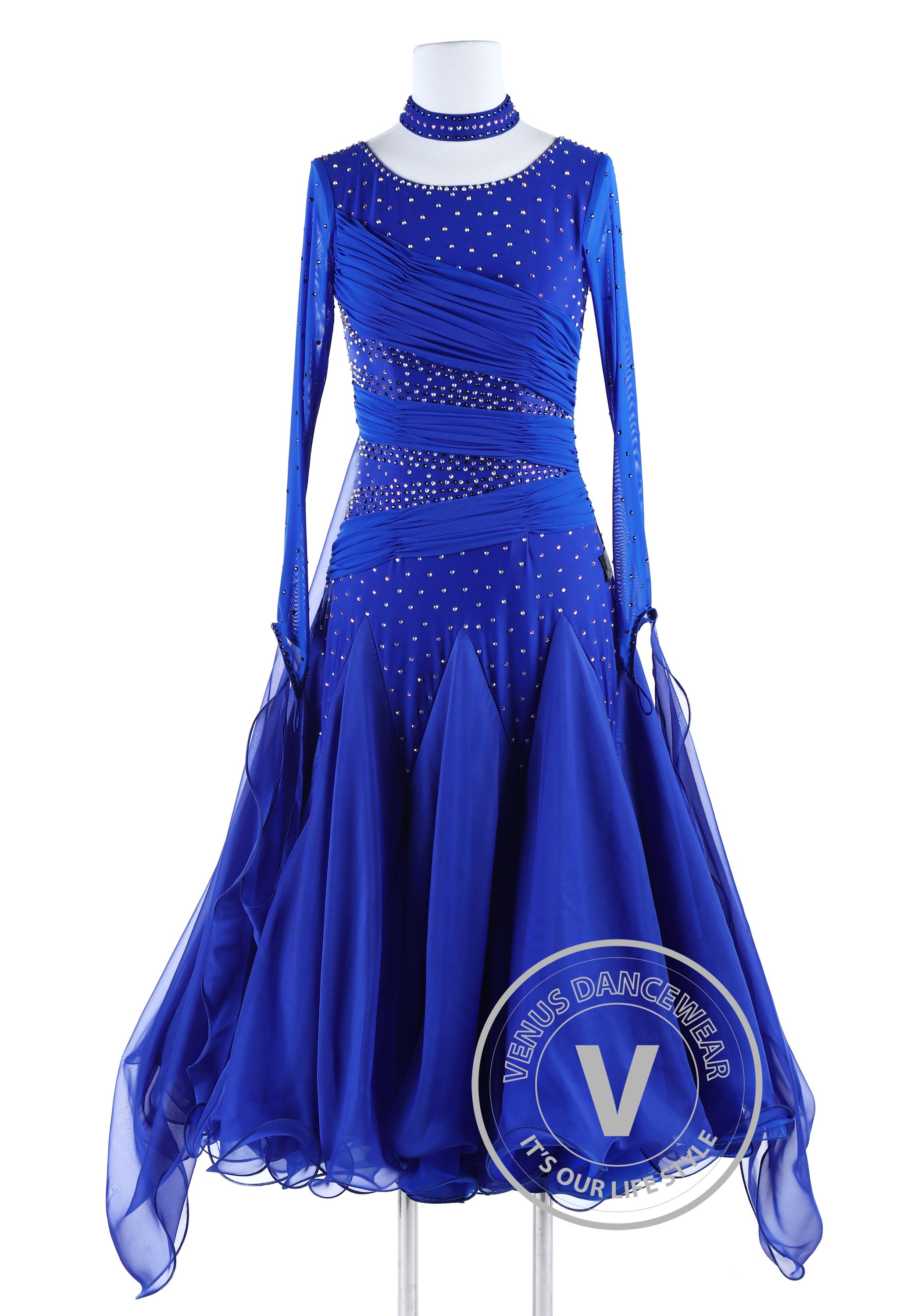 Starry Sky Standard Waltz Quickstep Foxtrot Dancing Dress