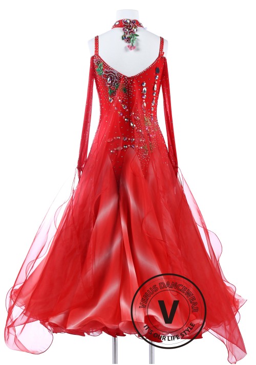 Lava Flame Standard International Foxtrot Waltz Quickstep Dress