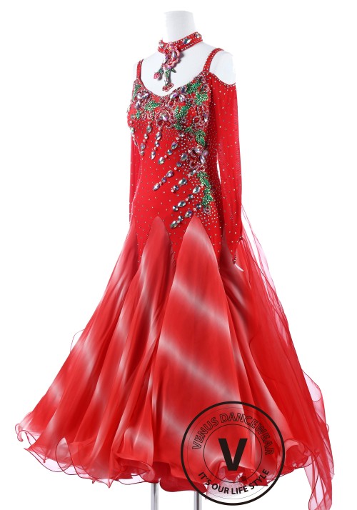 Lava Flame Standard International Foxtrot Waltz Quickstep Dress