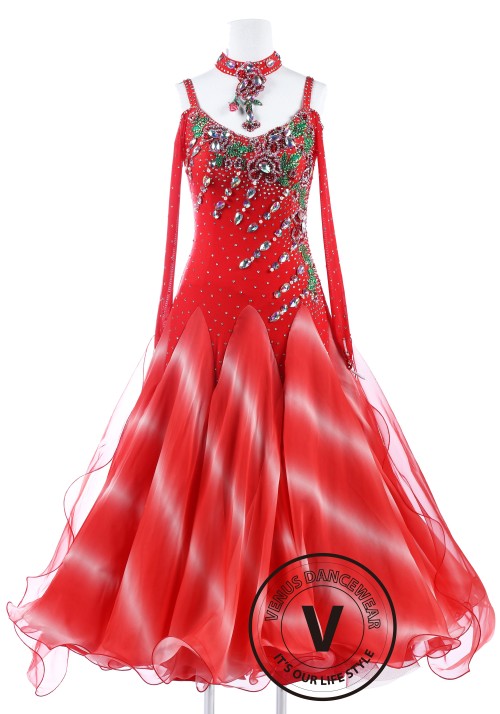 Lava Flame Standard International Foxtrot Waltz Quickstep Dress