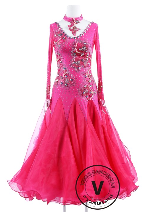 Pearl Rose Standard Smooth Foxtrot Waltz Quickstep Dress