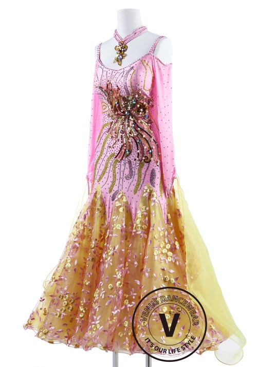 Colorful Fireworks Smooth Standard Foxtrot Waltz Quickstep Dress