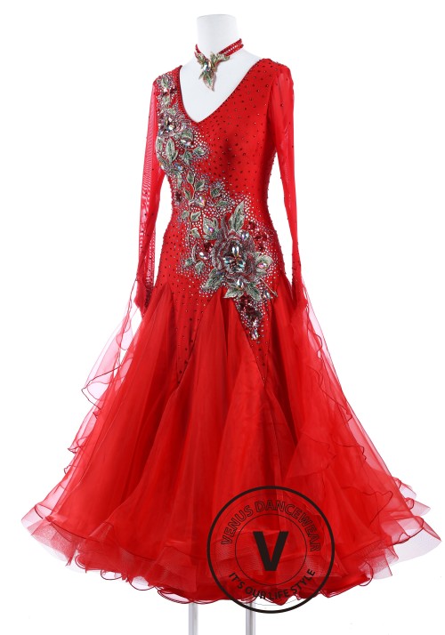 Burning Phoenix Standard Smooth Foxtrot Waltz Quickstep Dress