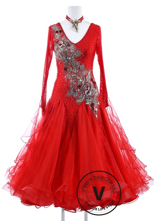 Burning Phoenix Standard Smooth Foxtrot Waltz Quickstep Dress