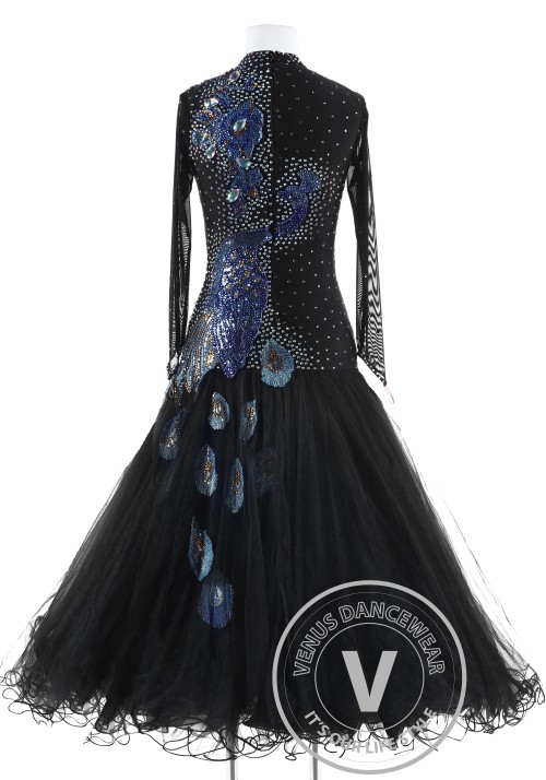 Peacock in Dark Standard  Foxtrot Waltz Quickstep Dress