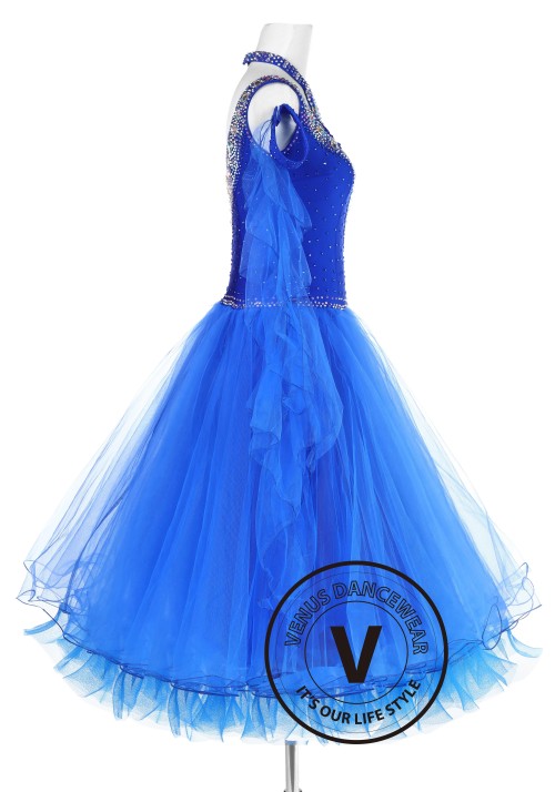 Royal Blue Princess Standard Foxtrot Waltz Quickstep Dress