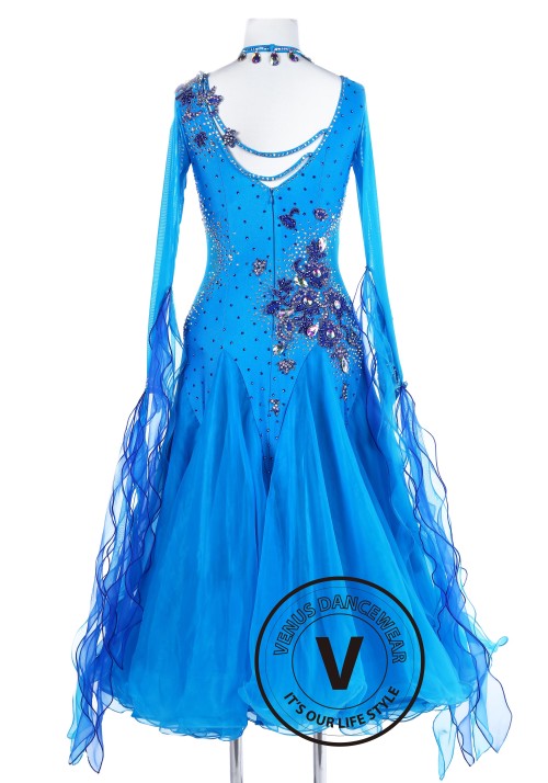 Blue Water Spirit Standard Foxtrot Waltz Quickstep Dress