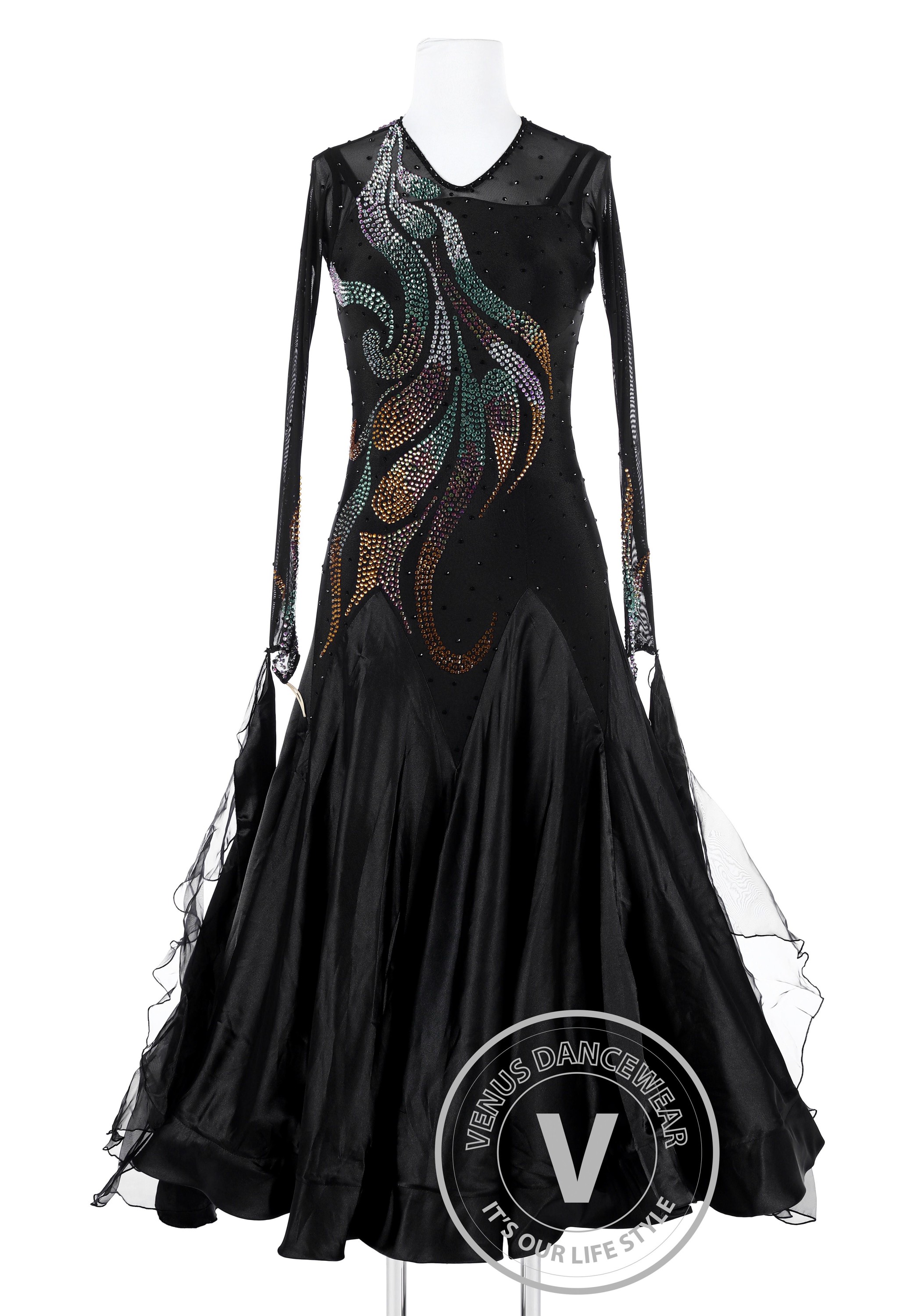 Black Phoenix Black Phoenix Tail Standard Foxtrot Waltz Quickstep Dress