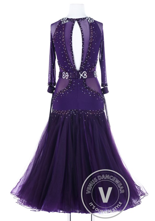 Plum Luxury Sexy Smooth Foxtrot Waltz Quickstep Dress