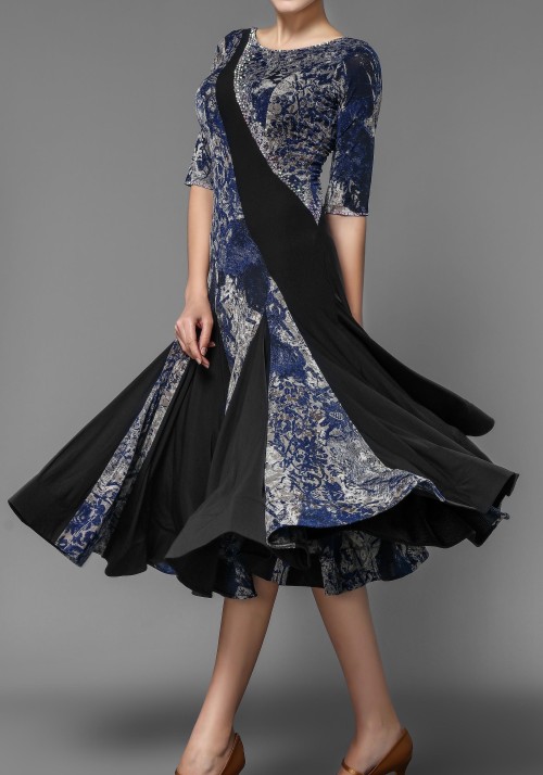 Ballroom Floral Crepe Pracie Dress