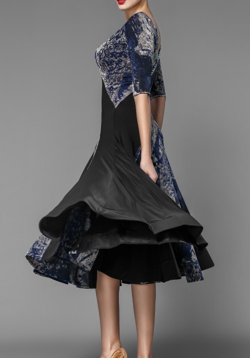 Ballroom Floral Crepe Pracie Dress