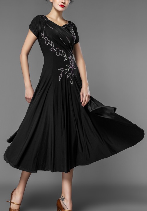 Luxury Crepe Stoned Ballroom Practice Dance Dress