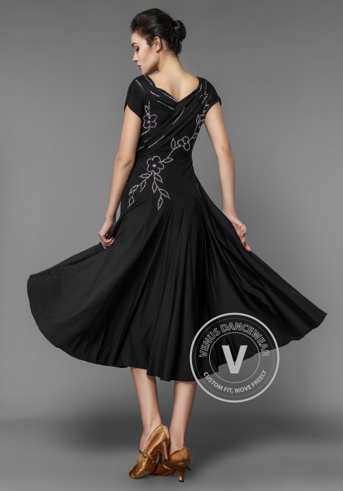 Luxury Crepe Stoned Ballroom Practice Dance Dress