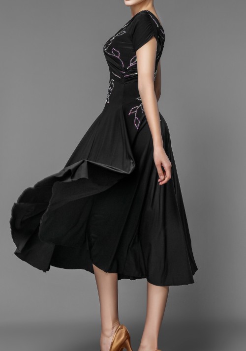 Luxury Crepe Stoned Ballroom Practice Dance Dress