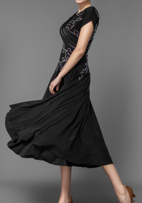 Luxury Crepe Stoned Ballroom Practice Dance Dress