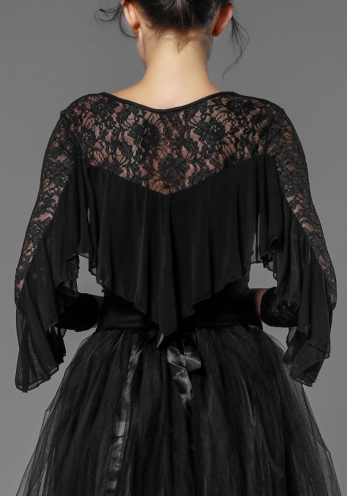 Black Lace and Luxury Crepe Top