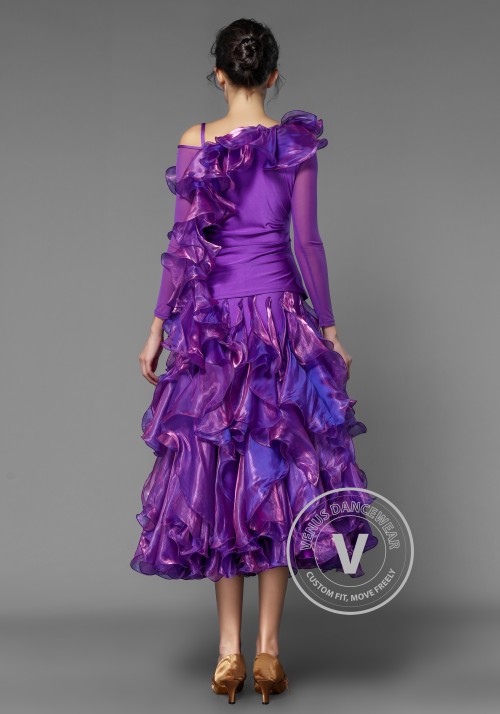 Bright Purple Gorgeous Flounced Skirt