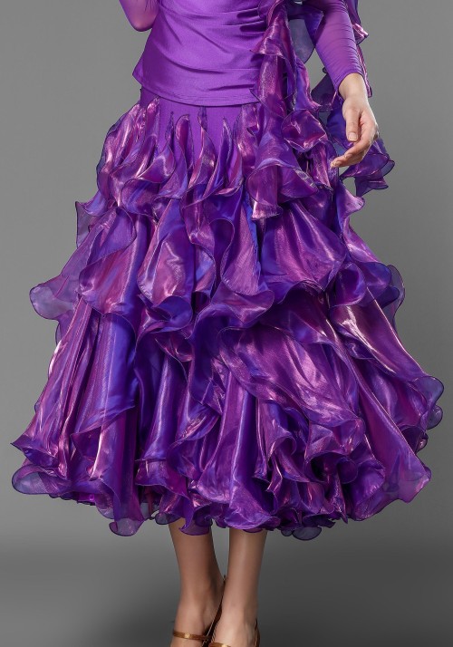 Bright Purple Gorgeous Flounced Skirt