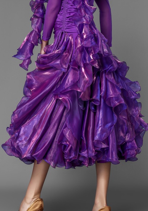 Bright Purple Gorgeous Flounced Skirt