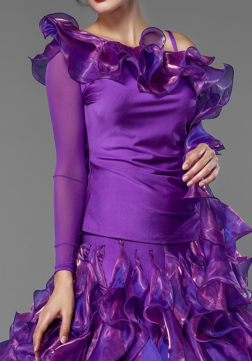 Bright Purple Gorgeous Flounced Top