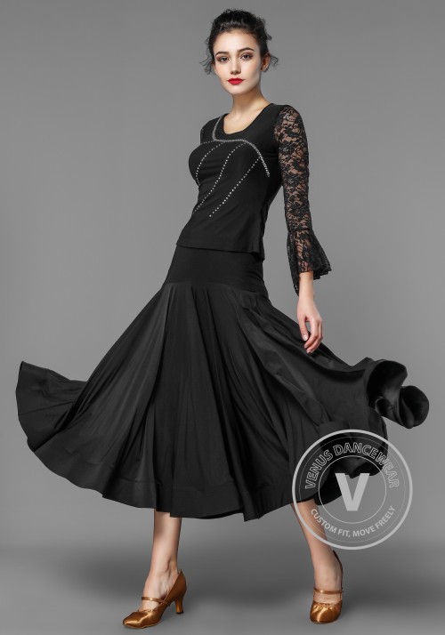 Luxury Crepe Classical Ballroom Skirt