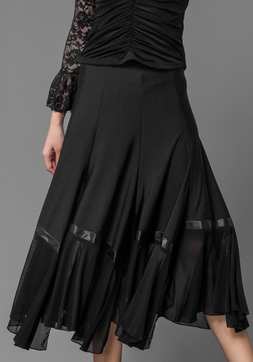 Luxury Crepe and Stretch Net Ballroom Skirt