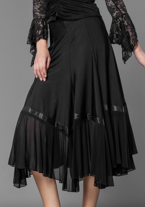 Luxury Crepe and Stretch Net Ballroom Skirt