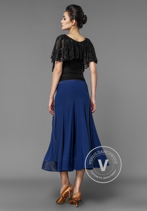 Luxury Crepe Stoned Ballroom Smooth Skirt