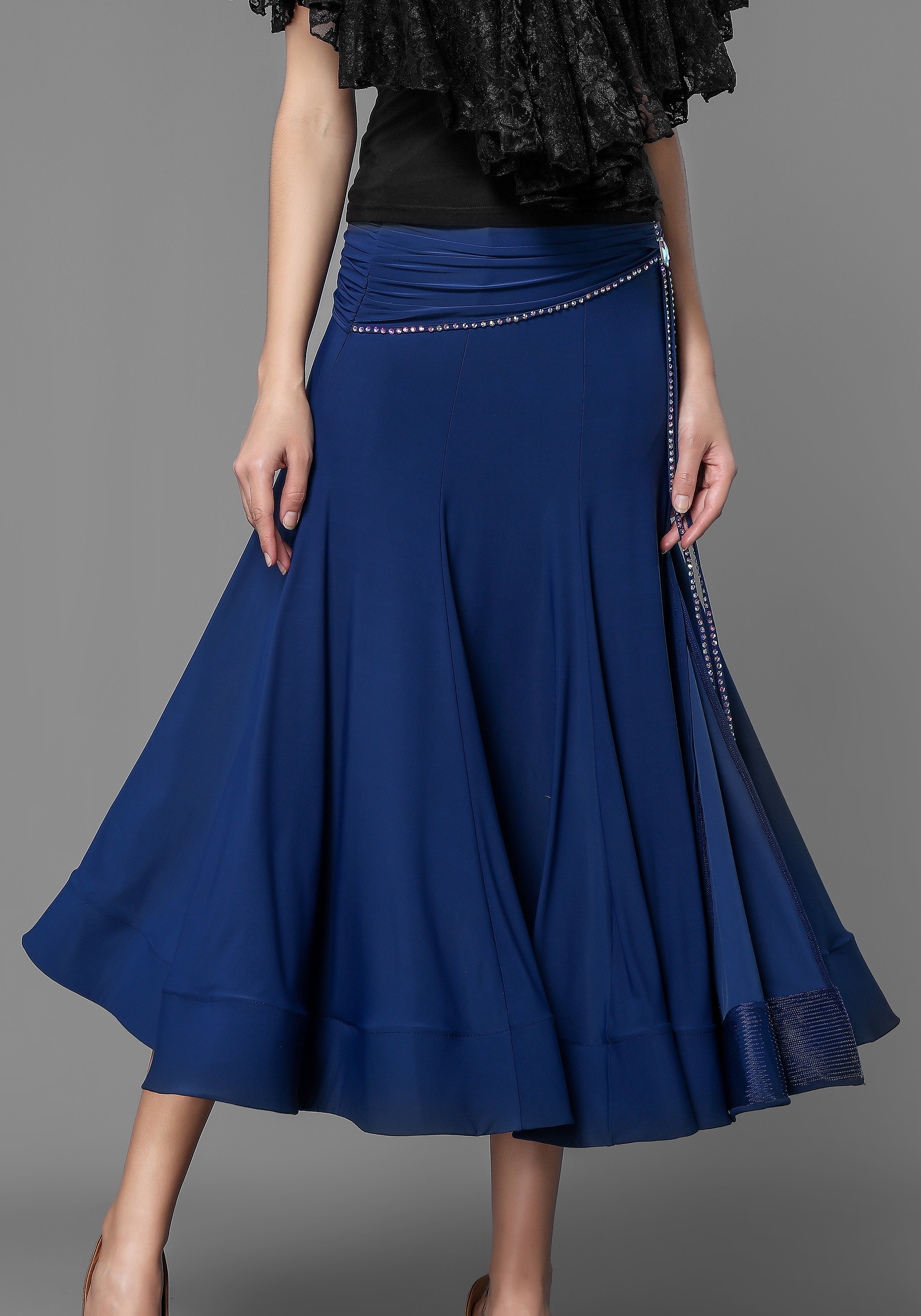 Luxury Crepe Stoned Ballroom Smooth Skirt