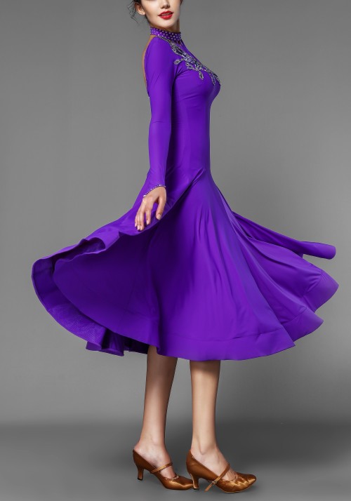 Purple Rain Ballroom Smooth Practice Dance Dress